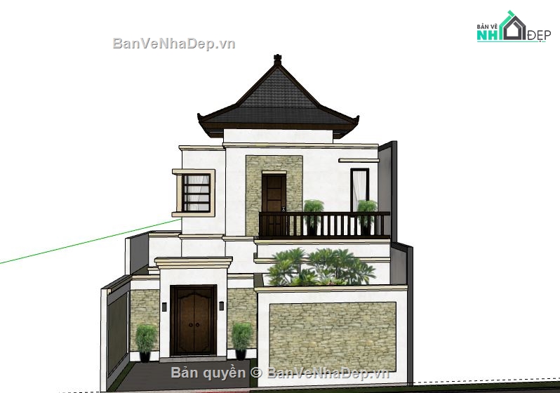 Biệt thự 2 tầng,model su biệt thự 2 tầng,biệt thự 2 tầng file su,file sketchup biệt thự 2 tầng,biệt thự 2 tầng sketchup