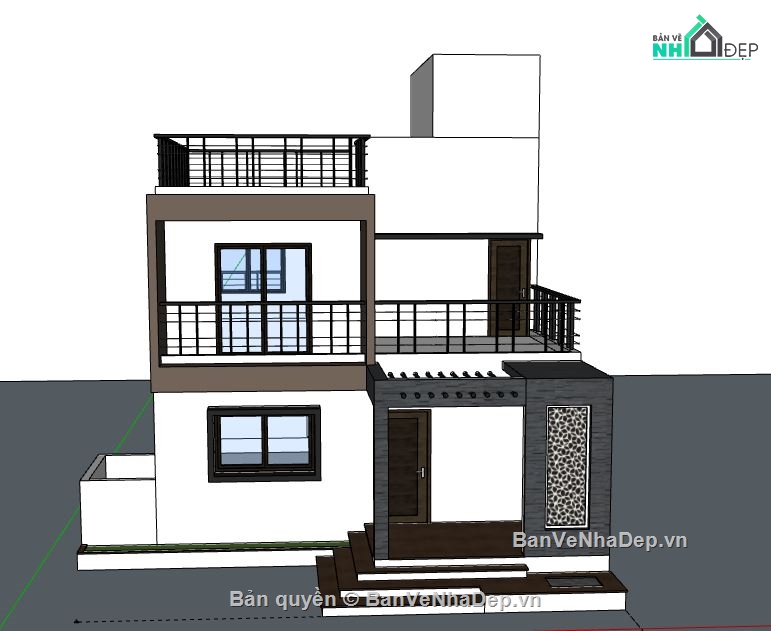 Biệt thự 2 tầng,model su biệt thự 2 tầng,biệt thự 2 tầng file su,sketchup biệt thự 2 tầng,biệt thự 2 tầng sketchup