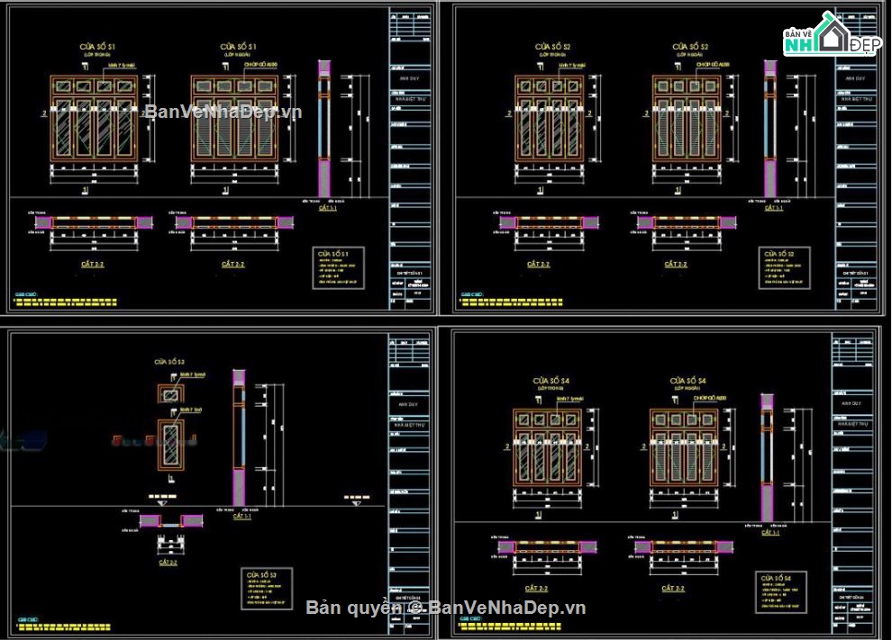 Biệt thự,Biệt thự 2 tầng,file cad biệt thự 2 tầng