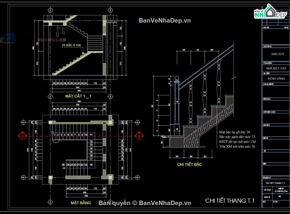 Biệt thự,Biệt thự 2 tầng,file cad biệt thự 2 tầng