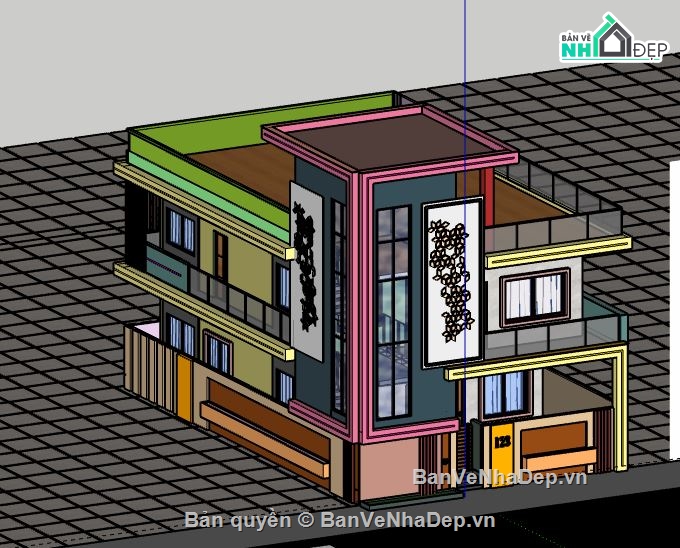 Biệt thự 2 tầng,model su biệt thự 2 tầng,biệt thự 2 tầng