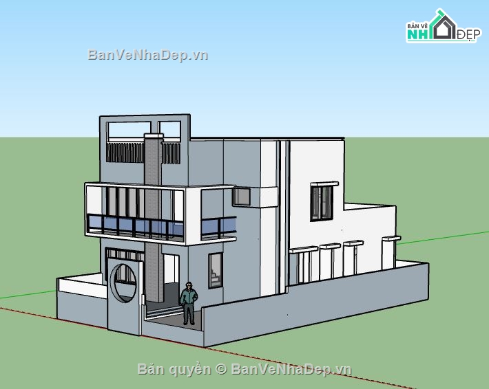 Biệt thự 2 tầng,model su biệt thự 2 tầng,file su biệt thự 2 tầng