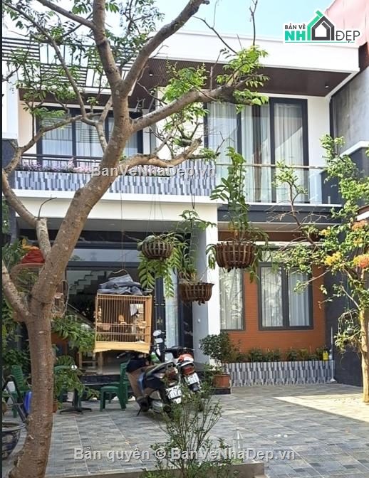 Biệt thự 2 tầng,file cad biệt thự 2 tầng,bản vẽ biệt thự 2 tầng