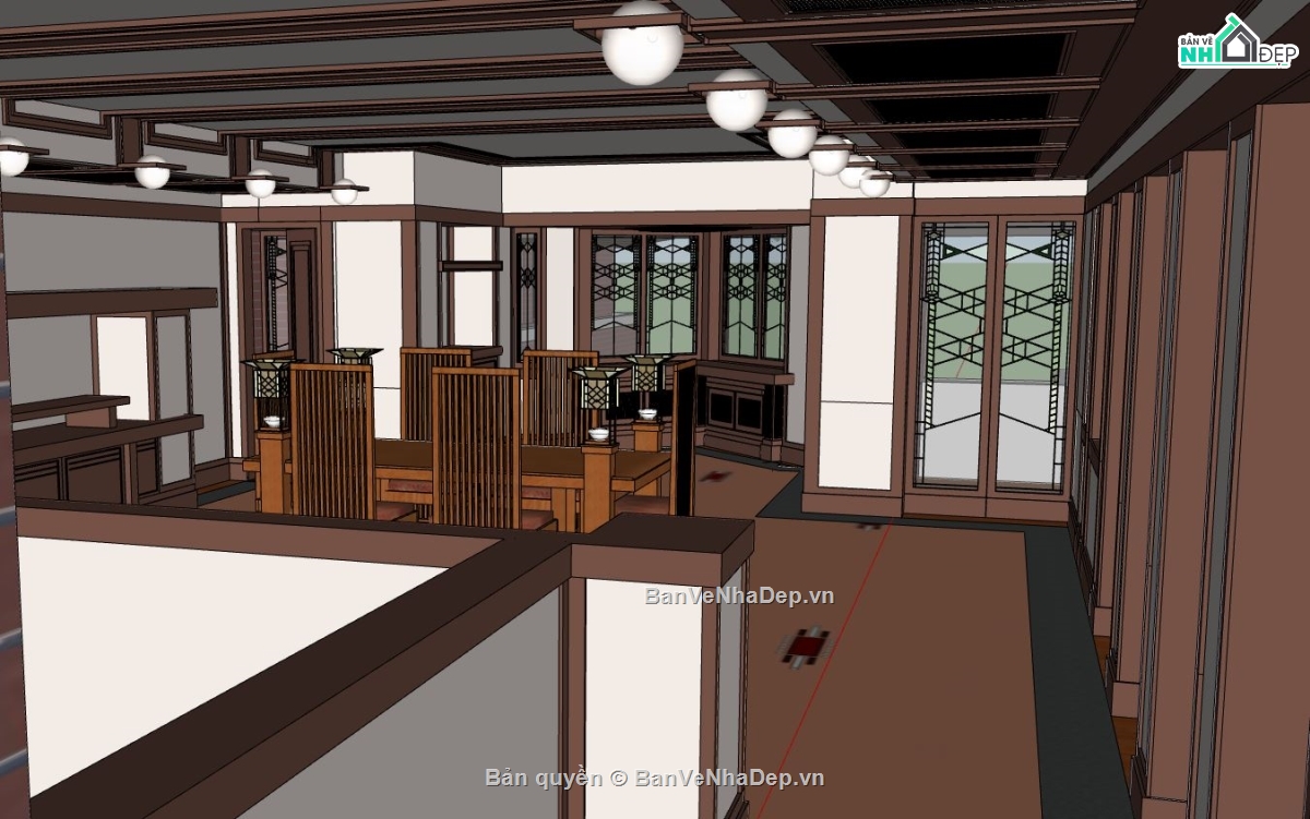 mẫu biệt thự 2 tầng sketchup,biệt thự 2 tầng su,dựng model su biệt thự 2 tầng