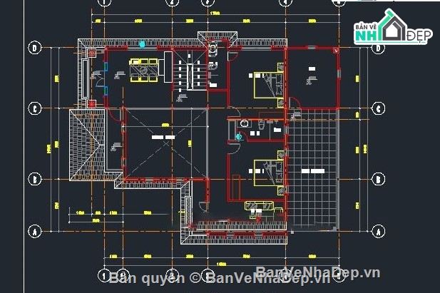 biệt thự 2 tầng,biệt thự mái thái,mẫu biệt thự mái thái