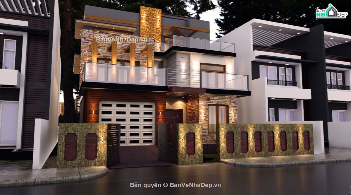 Biệt thự  3 tầng su,sketchup Biệt thự  3 tầng,biệt thự hiện đại