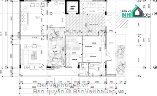biệt thự 3 tầng,cad biệt thự 3 tầng,biệt thự 3 tầng cad