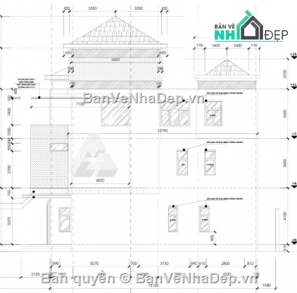 biệt thự 3 tầng,cad biệt thự 3 tầng,biệt thự 3 tầng cad