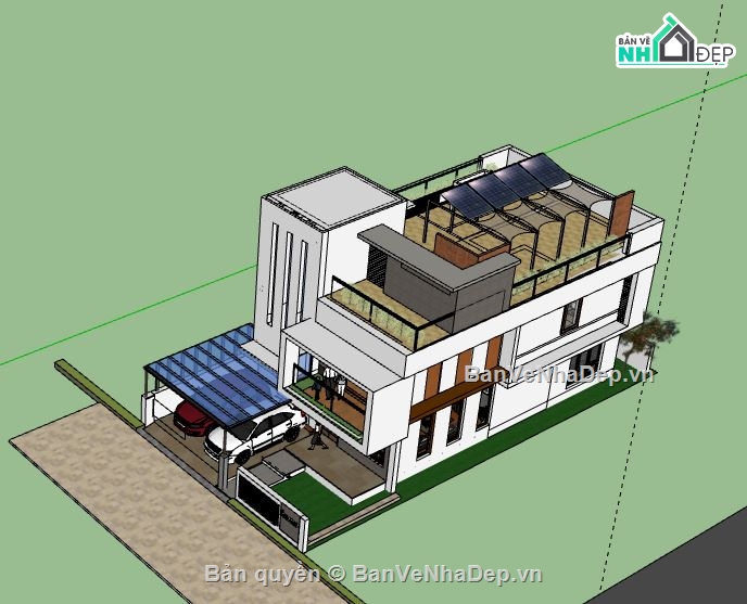 Biệt thự 3 tầng,Model su biệt thự 3 tầng,file su biệt thự 3 tầng