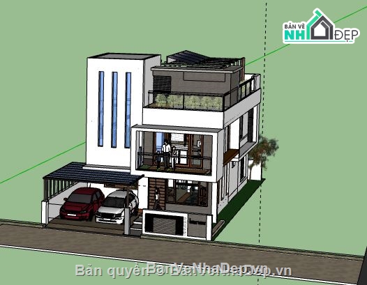 Biệt thự 3 tầng,Model su biệt thự 3 tầng,file su biệt thự 3 tầng