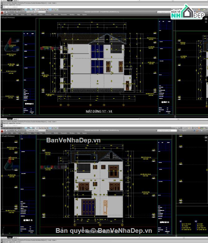 Biệt thự,Biệt thự 3 tầng,file kiến trúc biệt thự 3 tầng