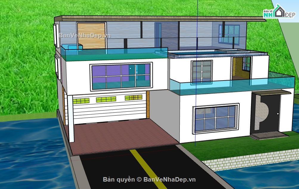 file su biệt thự,sketchup biệt thự,model su biệt thự