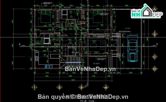 biệt thự 3 tầng,cad biệt thự 3 tầng,file cad biệt thự 3 tầng,bản vẽ biệt thự 3 tầng