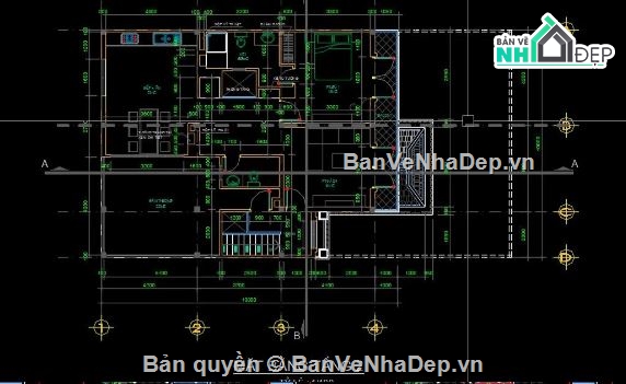 biệt thự 3 tầng,cad biệt thự 3 tầng,file cad biệt thự 3 tầng,bản vẽ biệt thự 3 tầng