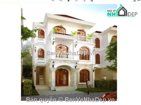 biệt thự 3 tầng,cad biệt thự 3 tầng,file cad biệt thự 3 tầng,bản vẽ biệt thự 3 tầng