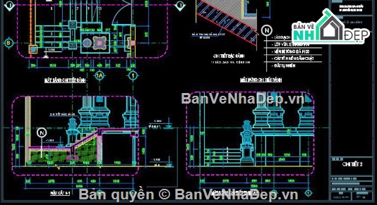 Biệt thự tân cổ điển,biệt thự 3 tầng,file cad biệt thự 3 tầng,cad biệt thự 3 tầng