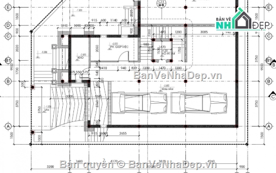 Biệt thự tân cổ điển,biệt thự 3 tầng,file cad biệt thự 3 tầng,cad biệt thự 3 tầng