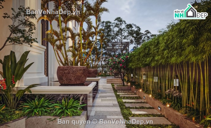 biệt thự cổ điển 3 tầng,3dmax biệt thự 3 tầng,biệt thự 3 tầng