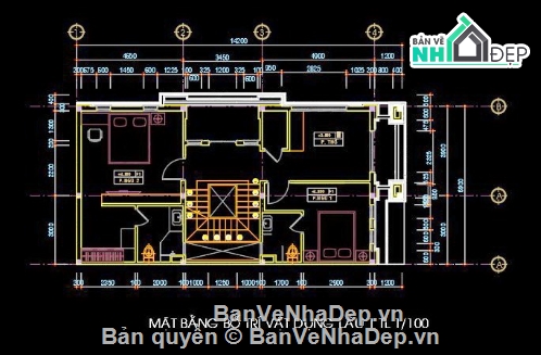 Biệt thự 3 tầng,Biệt thự song lập,file cad 3 tầng