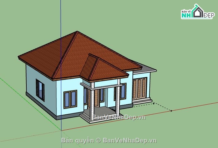 Biệt thự 1 tầng,model su biệt thự 1 tầng,file su biệt thự 1 tầng