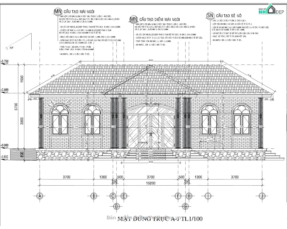 biệt thự đẹp,biệt thự cấp 4,nhà gạch gốm,nhà cấp 4,nhà cấp 4 mái nhật