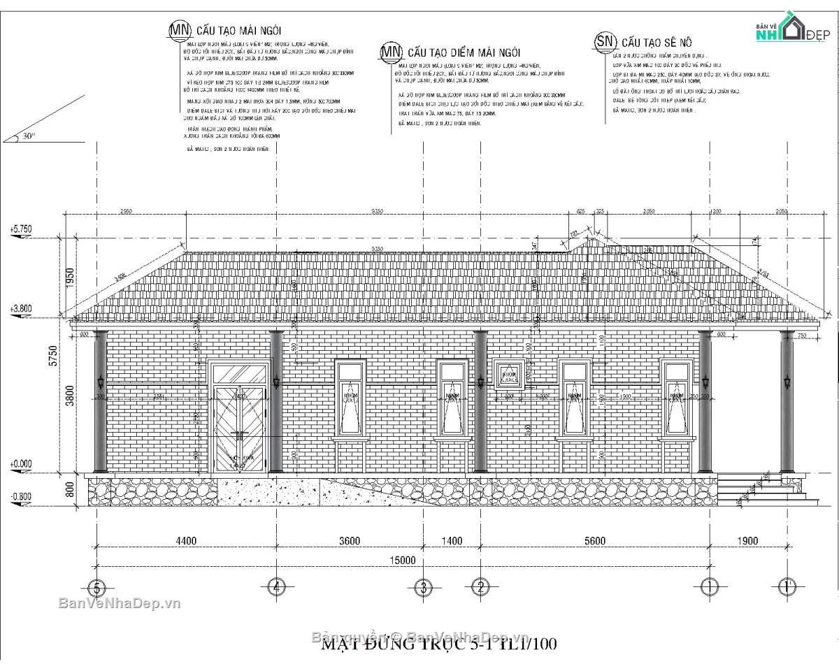 biệt thự đẹp,biệt thự cấp 4,nhà gạch gốm,nhà cấp 4,nhà cấp 4 mái nhật