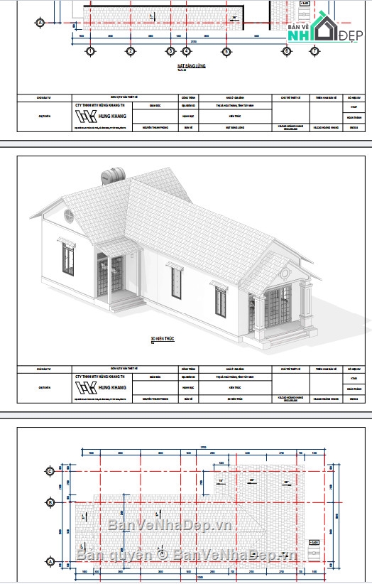 revit,nhà cấp 4,nhà cấp 4 đẹp