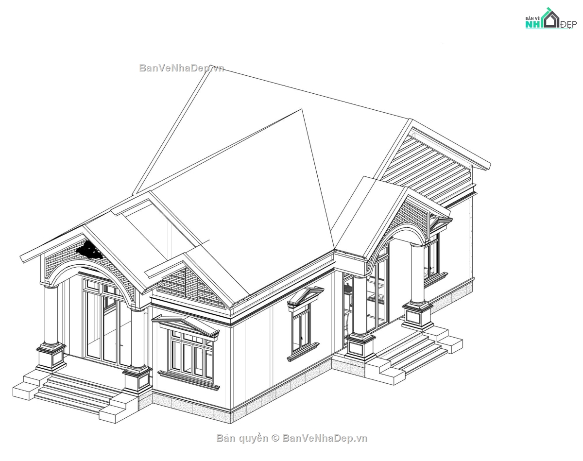 nhà cấp 4,nhà cấp 4 revit,revit nhà cấp 4