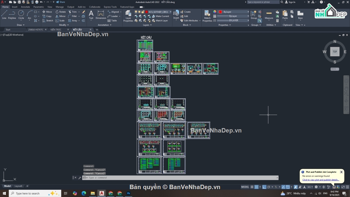 hồ sơ thi công,kết cấu kiến trúc,điện nước