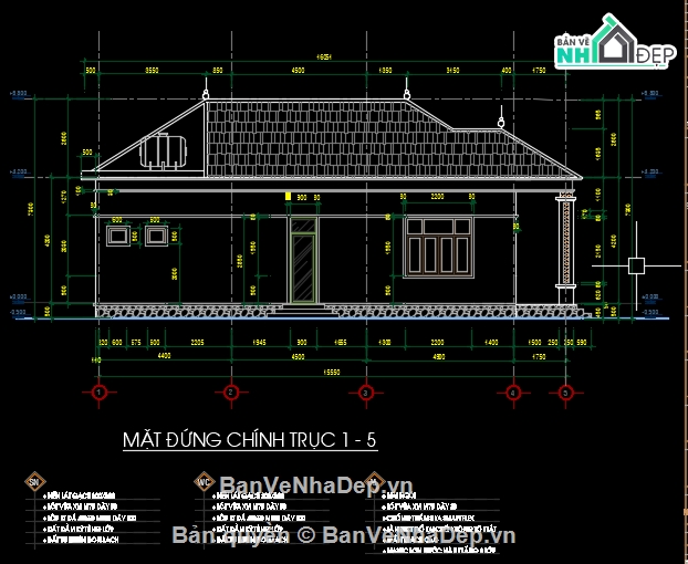 mái nhật 1 tầng,1 tầng mái nhật