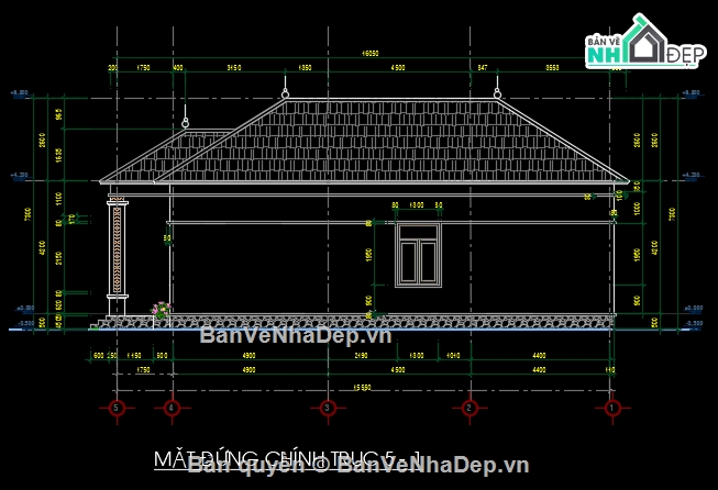 mái nhật 1 tầng,1 tầng mái nhật