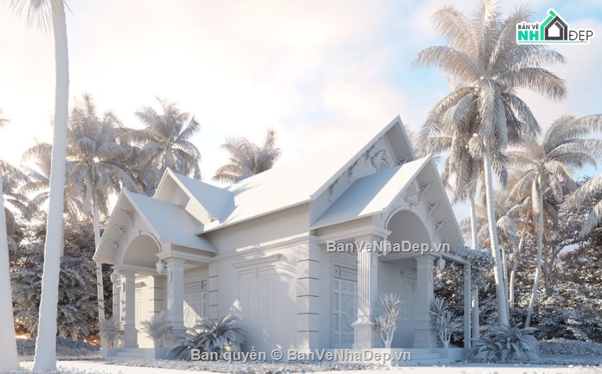 sketchup nhà 1 tầng,nhà đẹp 1 tầng,nhà 1 tầng đẹp