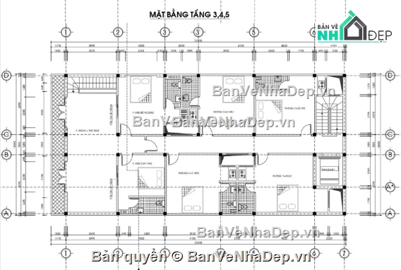 chung cư 6 tầng,cad chung cư 6 tầng,file cad chung cư 6 tầng