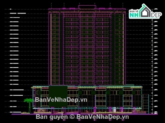 Chung cư Ocean view Manor,chung cư manor,file cad chung cư