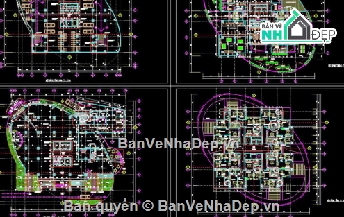 Chung cư Ocean view Manor,chung cư manor,file cad chung cư