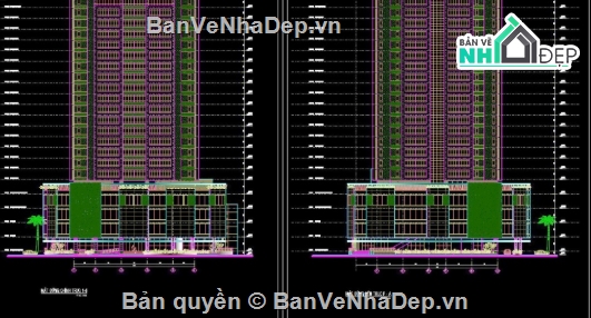 Chung cư Ocean view Manor,chung cư manor,file cad chung cư