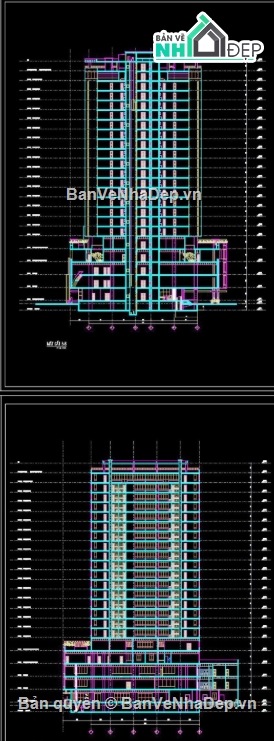 Chung cư Ocean view Manor,chung cư manor,file cad chung cư