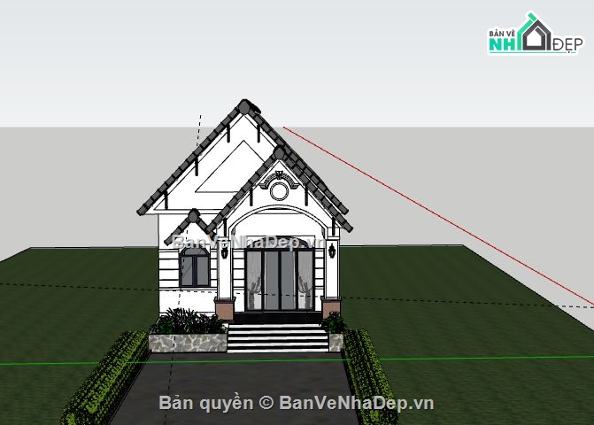 Nhà cấp 4,Model su nhà cấp 4,nhà cấp 4 model su