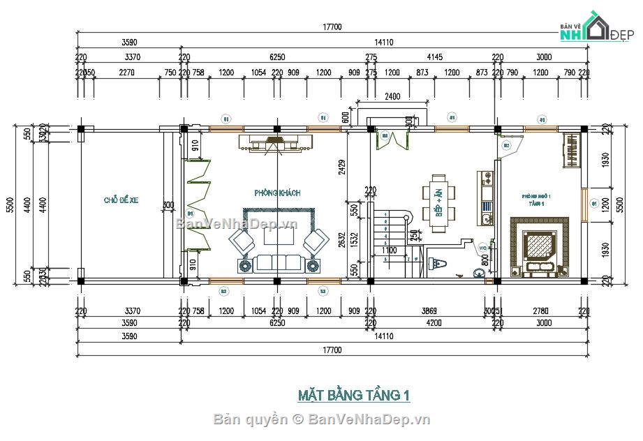 nhà phố 2 tầng 1 tum,cad nhà phố 2 tầng 1 tum,nhà phố 2 tầng 1 tum file cad,bản vẽ nhà phố 2 tầng 1 tum