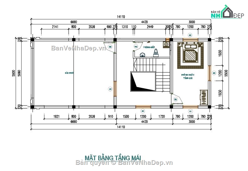 nhà phố 2 tầng 1 tum,cad nhà phố 2 tầng 1 tum,nhà phố 2 tầng 1 tum file cad,bản vẽ nhà phố 2 tầng 1 tum