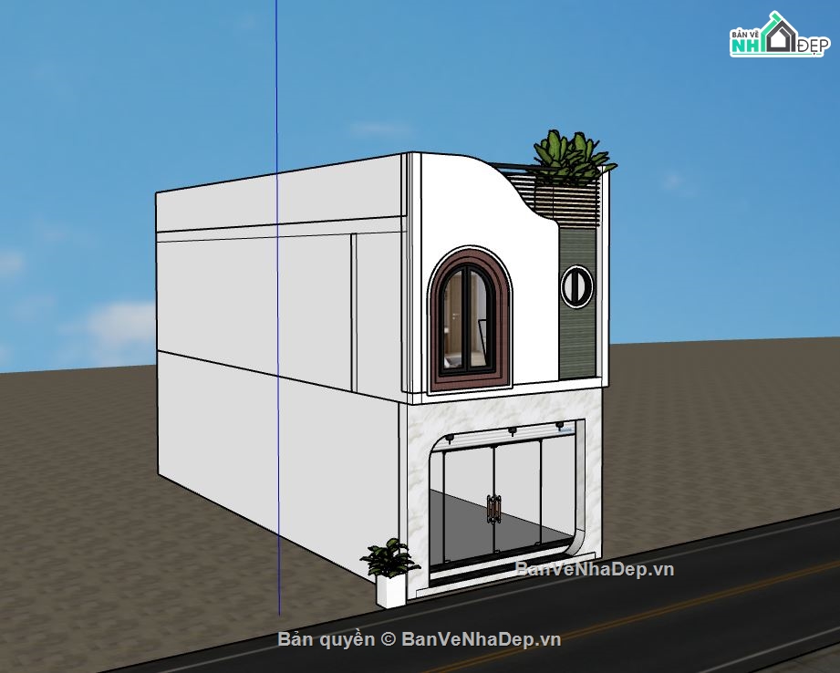 Nhà phố 2 tầng,Model su nhà phố 2 tầng,file su nhà phố 2 tầng