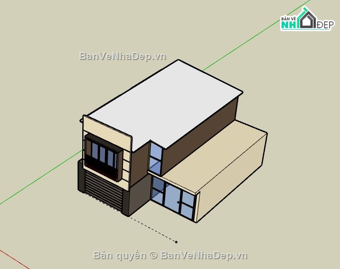 Nhà phố 2 tầng,Model su nhà phố 2 tầng,nhà phố 2 tầng file su