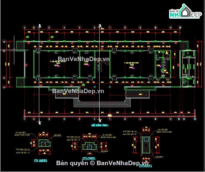 Nhà hiệu bộ,trường,mầm non,trường mầm non 3 tầng
