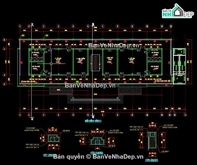 Nhà hiệu bộ,trường,mầm non,trường mầm non 3 tầng