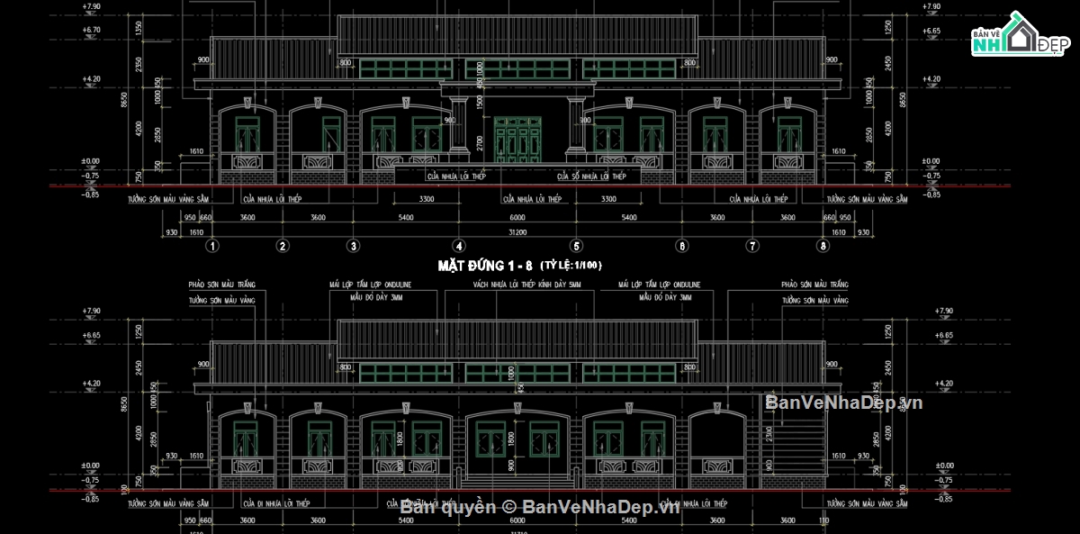 kiến trúc hội trường,dự toán,kết cấu,file cad kiến trúc