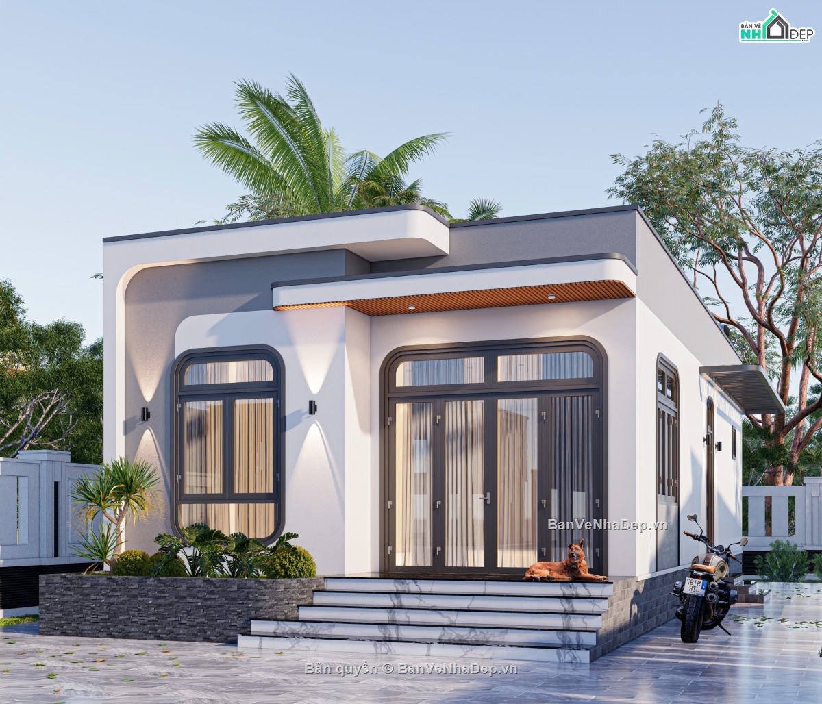 Nhà cấp 4,Nhà cấp 4 mái bằng,Nhà cấp 4 7x16,Nhà cấp 4 ngang 7m,Nhà cấp 4 hiện đại,Nhà cấp 4 đẹp