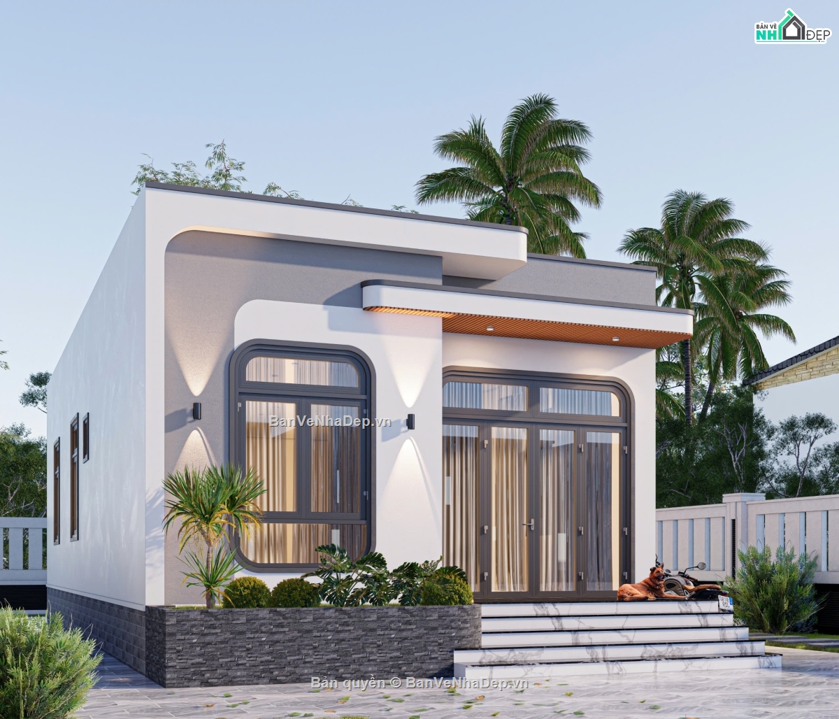 Nhà cấp 4,Nhà cấp 4 mái bằng,Nhà cấp 4 7x16,Nhà cấp 4 ngang 7m,Nhà cấp 4 hiện đại,Nhà cấp 4 đẹp