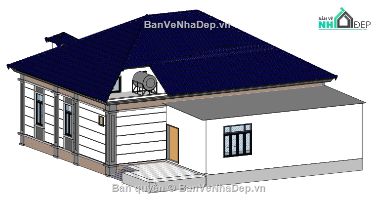 1 tầng,nhà mái nhật 1 tầng,kiến trúc nhà đẹp,Thiết kế full kiến trúc nhà mái nhật,BIM revit,Thiết kế nhà đẹp