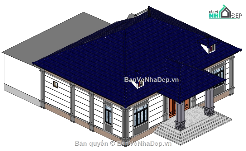 1 tầng,nhà mái nhật 1 tầng,kiến trúc nhà đẹp,Thiết kế full kiến trúc nhà mái nhật,BIM revit,Thiết kế nhà đẹp