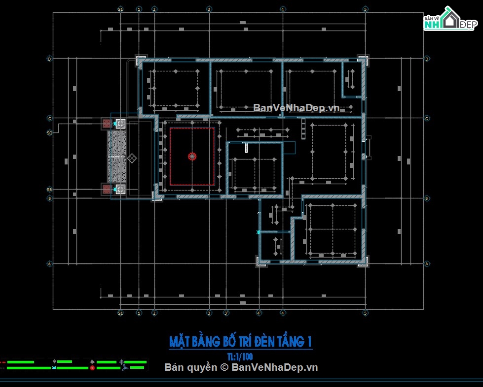 mái nhật 1 tầng,bản vẽ nhà mái nhật,bản vẽ nhà 1 tầng chữ L